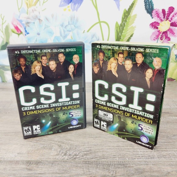 CSI PC Game Lot Of 2 CSI Crime Scene Investigation CSI 3 Dimensions Of Murder - Picture 4 of 11